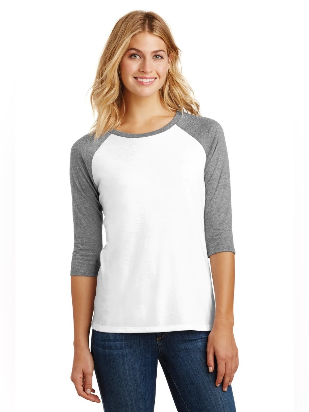 *Final Price* Mono B Raglan Baseball Tee 3/4 Sleeve Cotton Blend Medium
